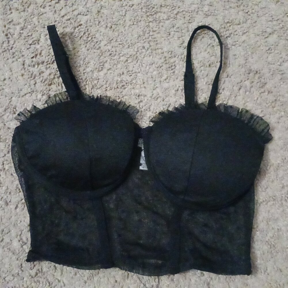 Black Mesh Lingerie/Tank